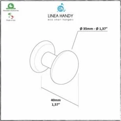 Handy Grip Magnétique - Patère De Conception Magnétique, Idéal Pour La Salle De Bain Et La Cuisine - 100% Fabriqué En Italie - Chrome -Geberit || Grohe || ALLIBERT Soldes 42700109 5