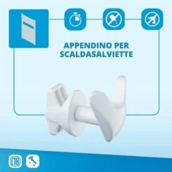Paire De Handy Vip Tubes Ronds - Patères, Se Fixe Directement Sur Le Radiateur Sèche-serviettes - Blanc -Geberit || Grohe || ALLIBERT Soldes 42700154 3