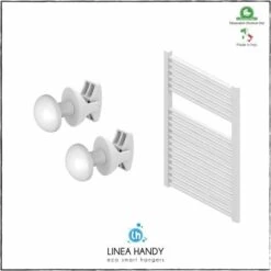 Paire De Handy Grip Tubes Ronds - Patères, à Fixer Directement Sur Le Radiateur Sèche-serviettes - Blanc -Geberit || Grohe || ALLIBERT Soldes 42700164 4