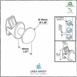 Paire De Handy Grip Tubes Ronds - Patères, à Fixer Directement Sur Le Radiateur Sèche-serviettes - Blanc -Geberit || Grohe || ALLIBERT Soldes 42700164 5