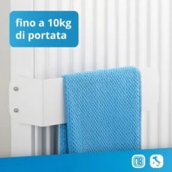 Porte-serviettes Magnétique Abbraccio Pour Surfaces Métalliques - Crochet Porte-serviettes En Aluminium - Blanc -Geberit || Grohe || ALLIBERT Soldes 42700219 4