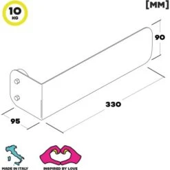 Porte-serviettes Magnétique Abbraccio Pour Surfaces Métalliques - Crochet Porte-serviettes En Aluminium - Blanc -Geberit || Grohe || ALLIBERT Soldes 42700219 5