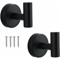 Crochets à Serviette , Crochet De Salle De Bain SUS 304 Crochets Muraux Robustes En Acier Inoxydable Pour Salle De Bain, Crochet à Peignoir Crochets Suspendus Au Mur, Crochets à Serviette Paquet De 2