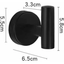 Crochets à Serviette ， Crochet De Salle De Bain SUS 304 Crochets Muraux Robustes En Acier Inoxydable Pour Salle De Bain, Crochet à Peignoir Crochets Suspendus Au Mur, Crochets à Serviette Paquet De 2 -Geberit || Grohe || ALLIBERT Soldes 43319663 5