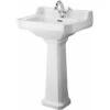 Hudson Reed - Lavabo Rétro Sur Colonne 59.5cm - Design 1 Trou -Geberit || Grohe || ALLIBERT Soldes 4441733 1