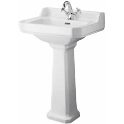 Hudson Reed - Lavabo Rétro Sur Colonne 59.5cm - Design 1 Trou