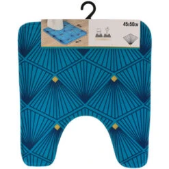 TENDANCE - Tapis Contour WC En Microfibre 45 X 50 Cm Déco Bellagio