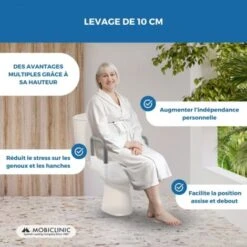 Rehausseur WC Avec Accoudoirs Fixes Blanc Cibeles Mobiclinic 10 Rehausseur WC Avec Accoudoirs Fixes Blanc Cibeles Mobiclinic -Geberit || Grohe || ALLIBERT Soldes 45794312 4
