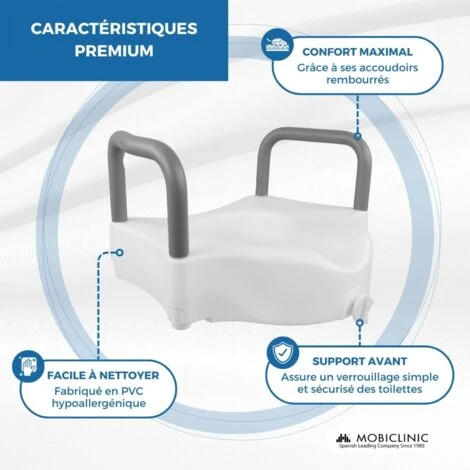 Rehausseur WC Avec Accoudoirs Fixes Blanc Cibeles Mobiclinic 7 Rehausseur WC Avec Accoudoirs Fixes Blanc Cibeles Mobiclinic – Image 5