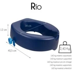Elevateur De Toilettes 11 Cm SiÌge De Toilette Souple Bleu Rio Mobiclinic -Geberit || Grohe || ALLIBERT Soldes 45794368 3