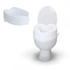 Rehausseur WC , Sans Couvercle , Reglable En Hauteur , 14 Cm , Titan , Mobiclinic