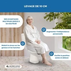 Rehausseur WC , Sans Couvercle , Hauteur 10 Cm , Blanc , Titan , Mobiclinic -Geberit || Grohe || ALLIBERT Soldes 45794390 4