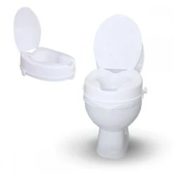 Rehausseur WC, Avec Couvercle , Hauteur 10 Cm , Blanc , Titan , Mobiclinic