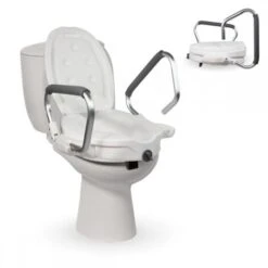 Rehausseur WC SiÌge De Toilette Avec Couvercle Et Accoudoirs Blanc Guadiana Mobiclinic