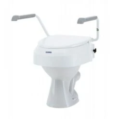 Rehausse WC Rehausseur Wc Reglable Hauteur Avec Abattant Et Accoudoirs Ajustables Mod. Aquatec 900