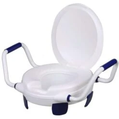 Rehausseur WC Avec Couvercle Accoudoirs Hauteur 11 Cm Jusqu'Ë 110 Kg