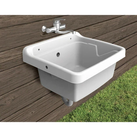 Evier - 59 X 50 X 31,5 Cm - Blanc - Livraison Gratuite 6 Evier - 59 X 50 X 31,5 Cm - Blanc - Livraison Gratuite – Image 4