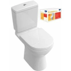 Villeroy & Boch Combi Pack O.NOVO PLUS - Sortie Horizontale - Blanc- Avec Abattant Soft Close Blanc