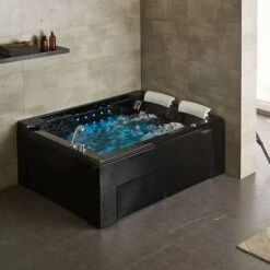 Baignoire Balneo BLACK PEARL DUO 2 Places Archipel®191x159 - DROITE