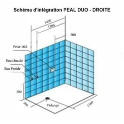 Baignoire Balneo BLACK PEARL DUO 2 Places Archipel®191x159 - DROITE -Geberit || Grohe || ALLIBERT Soldes 47374902 5