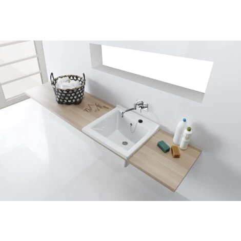 Bac à Laver BLINK - Dimensions : 64 X 61 Cm - Profondeur De La Cuve : 30,2 Cm - Couleur : BLANC 5 Bac à Laver BLINK - Dimensions : 64 X 61 Cm - Profondeur De La Cuve : 30,2 Cm - Couleur : BLANC – Image 3