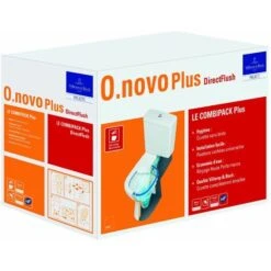 Villeroy & Boch Combipack O.NOVO Plus (modèle Sur Pied) Avec DirectFlush - Sortie Horizontale - Couleur : Blanc - Cuvette Sur Pied Sans Bride à Fond Creux Avec Abattant Coordonné. -Geberit || Grohe || ALLIBERT Soldes 477246 3