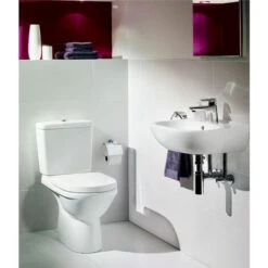 Villeroy & Boch Combipack O.NOVO Plus (modèle Sur Pied) Avec DirectFlush - Sortie Horizontale - Couleur : Blanc - Cuvette Sur Pied Sans Bride à Fond Creux Avec Abattant Coordonné. -Geberit || Grohe || ALLIBERT Soldes 477246 4