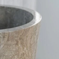 Vasque Salle De Bain Sur Pied En Marbre Florence Gris -Geberit || Grohe || ALLIBERT Soldes 479615 4