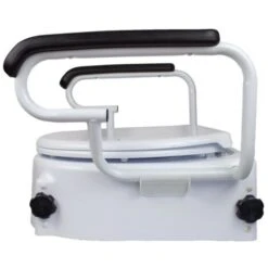 Siège De Toilette Surélevé Avec Couvercle 17 Cm Réglable Inclinable Accoudoirs Rabattables Blanc Tajo Mobiclinic -Geberit || Grohe || ALLIBERT Soldes 49194958 5