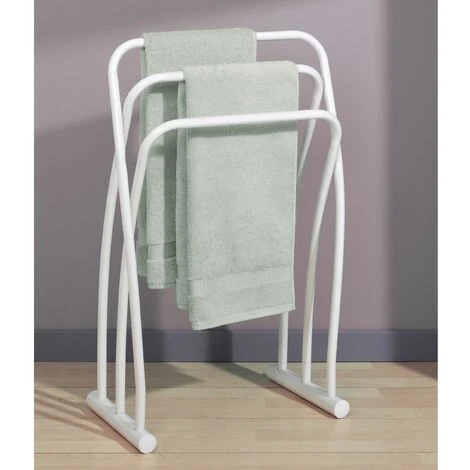 ALLIBERT Porte-serviette à Poser 3 Barres HAPPY Blanc 4 ALLIBERT Porte-serviette à Poser 3 Barres HAPPY Blanc – Image 2