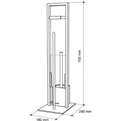 ALLIBERT Valet WC VERRY Avec Dérouleur Papier WC, Réserve Papier Et Brosse WC Chromé - Base En Verre Trempé -Geberit || Grohe || ALLIBERT Soldes 50895704 4