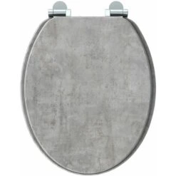 ALLIBERT Abattant WC En Bois Compressé Décor Béton Clair 4 Faces NATURO -Geberit || Grohe || ALLIBERT Soldes 50895905 5