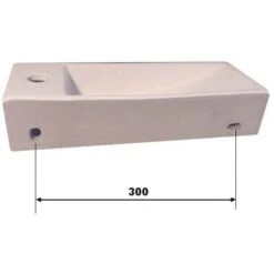 Lave Main Rectangulaire Gain De Place Gauche - Céramique Noire - 38x15 Cm - Minimalist 7 Lave Main Rectangulaire Gain De Place Gauche - Céramique Noire - 38x15 Cm - Minimalist -Geberit || Grohe || ALLIBERT Soldes 5176002 3