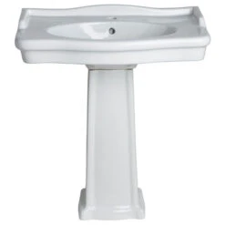 Lavabo Colonne époque 80 Cm Rétro Blanc -Geberit || Grohe || ALLIBERT Soldes 53592 3