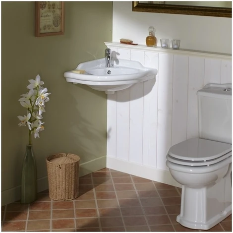 Lavabo D'angle Blanc Rétro 3 Lavabo D'angle Blanc Rétro