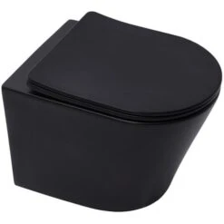 Geberit Pack WC Bati Duofix + WC Sans Bride SAT Infinitio Noir Mat + Abattant Frein De Chute + Plaque Delta 50 Noire -Geberit || Grohe || ALLIBERT Soldes 53621480 3