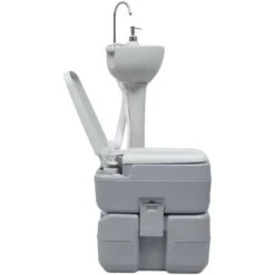 Hommoo Toilette Portable De Camping Et Support A Laver Les Mains Gris -Geberit || Grohe || ALLIBERT Soldes 54056890 5