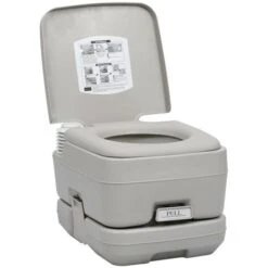 Hommoo Toilette Portable De Camping Gris 10+10 L -Geberit || Grohe || ALLIBERT Soldes 54059094 5