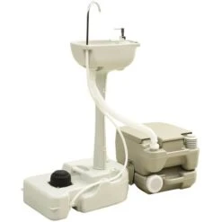 Hommoo Toilette Portable De Camping 10+10L Et Support A Lave-mains 20L -Geberit || Grohe || ALLIBERT Soldes 54151715 5