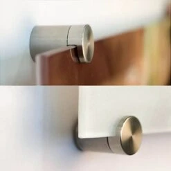 Pince à Verre Acier Inoxydable 4x Fixations à Pinces Argent Rondes Pour Miroir Crédence Cuisine