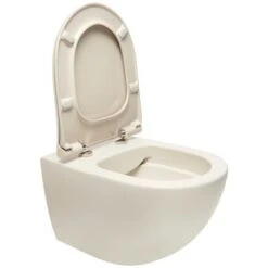 Vitra Sento WC Sans Bride SmoothFlush + Abattant Frein De Chute, Taupe Mat (7848-020-6147) -Geberit || Grohe || ALLIBERT Soldes 54456283 3