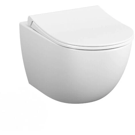 Vitra Sento WC Sans Bride SmoothFlush + Abattant Avec Frein De Chute, Blanc (7848-003-6147) 3 Vitra Sento WC Sans Bride SmoothFlush + Abattant Avec Frein De Chute, Blanc (7848-003-6147)