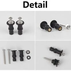 Fixation Universelle Siège Toilette Charnières De Fixation Caoutchouc Cheville Couvercle Toilette Abattant WC Vis Fixe Charnières Siège Toilette Boulons D'Écrous Couvercle Pièces Réparation Toilette -Geberit || Grohe || ALLIBERT Soldes 54679607 3