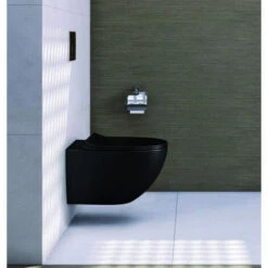 Vitra Sento WC Sans Bride SmoothFlush + Abattant Avec Frein De Chute, Noir Mat (7848-083-6147) -Geberit || Grohe || ALLIBERT Soldes 55437390 4