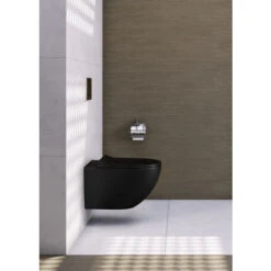 Vitra Sento WC Sans Bride SmoothFlush + Abattant Avec Frein De Chute, Noir Mat (7848-083-6147) -Geberit || Grohe || ALLIBERT Soldes 55437390 5