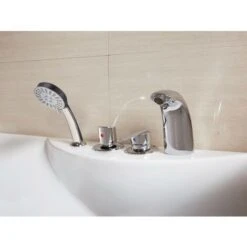 Baignoire Balnéo Blanche - 1 Place - 140L - 150 X 75 X 55 Cm - Angle Droit - GAVINO -Geberit || Grohe || ALLIBERT Soldes 55884357 5