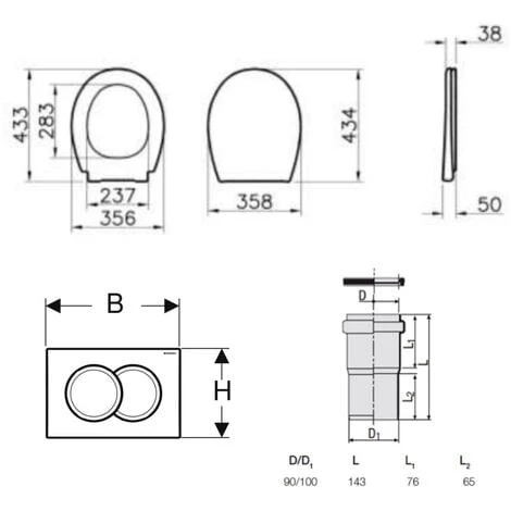 Geberit Pack Bâti-support Duofix 112cm + WC Suspendu Vitra Normus + Abattant Softclose + Plaque Blanche (NormusGeb1) 7 Geberit Pack Bâti-support Duofix 112cm + WC Suspendu Vitra Normus + Abattant Softclose + Plaque Blanche (NormusGeb1) – Image 5