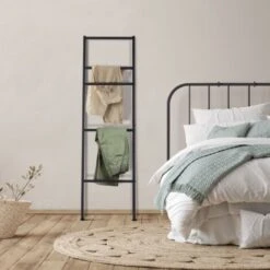 Porte-serviettes échelle 5 Niveaux DALLAS Métal Noir Design Industriel -Geberit || Grohe || ALLIBERT Soldes 57127194 4