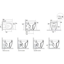 WC à L'italienne 56x37 Cm Avec Vidage Décalé Collection Flo Kerasan Avec Siège à Fermeture Amortie -Geberit || Grohe || ALLIBERT Soldes 58235404 4