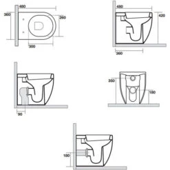 WC à L'italienne 48x36 Cm Collection Flo Kerasan Avec Abattant à Fermeture Amortie -Geberit || Grohe || ALLIBERT Soldes 58235557 4